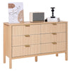 6 Drawer Dresser Chest with Stable Structure and Modern Design for Any Room