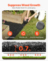 40 U-Stakes Rubber Mulch Mat for Weed Control, Mud Prevention, and Outdoor Paths