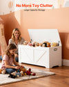 MDF Toy Storage Bench 88 lb Capacity Easy to Clean Versatile Design