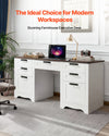 Farmhouse Executive Desk with Charging Station