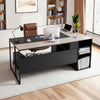 L Shaped Executive Desk with Storage for Office