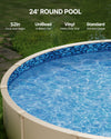 24ft Round Above-Ground Pool Liner 52in Wall Height Durable Vinyl
