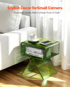 Acrylic Nightstand Side Table for Bedroom and Living Room
