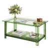Acrylic Coffee Table with Dual Storage Space and Easy Assembly