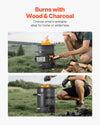 16.12 lb Portable Rocket Stove with Canvas Bag for Camping and Outdoor Cooking