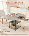 47.42 in Round Dining Table for 4-6 People, Easy Assembly, Sturdy Metal Frame