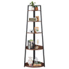 Corner Bookcase with Anti-Tip Devices and Large Capacity Storage