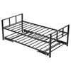 Metal Daybed Frame with Trundle for Guest Room