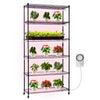 Indoor Plant Shelf with Grow Lights and Wheels